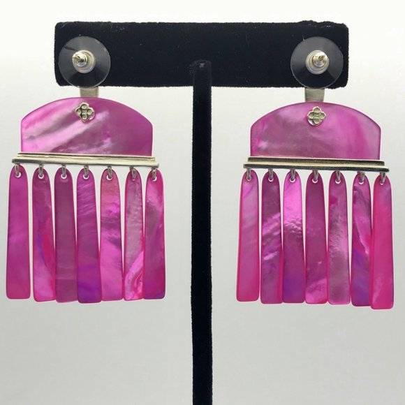 🎉2 x HP!🎉 KENDRA SCOTT Magenta Layne Earrings - Picture 5 of 11